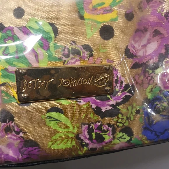 Betsey Johnson Floral Tote Bag - Gold and Multicolor - Picture 3 of 16